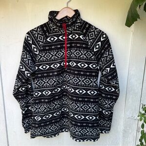 Eddie Bauer Quarter Zip Fleece Sweater Size Large